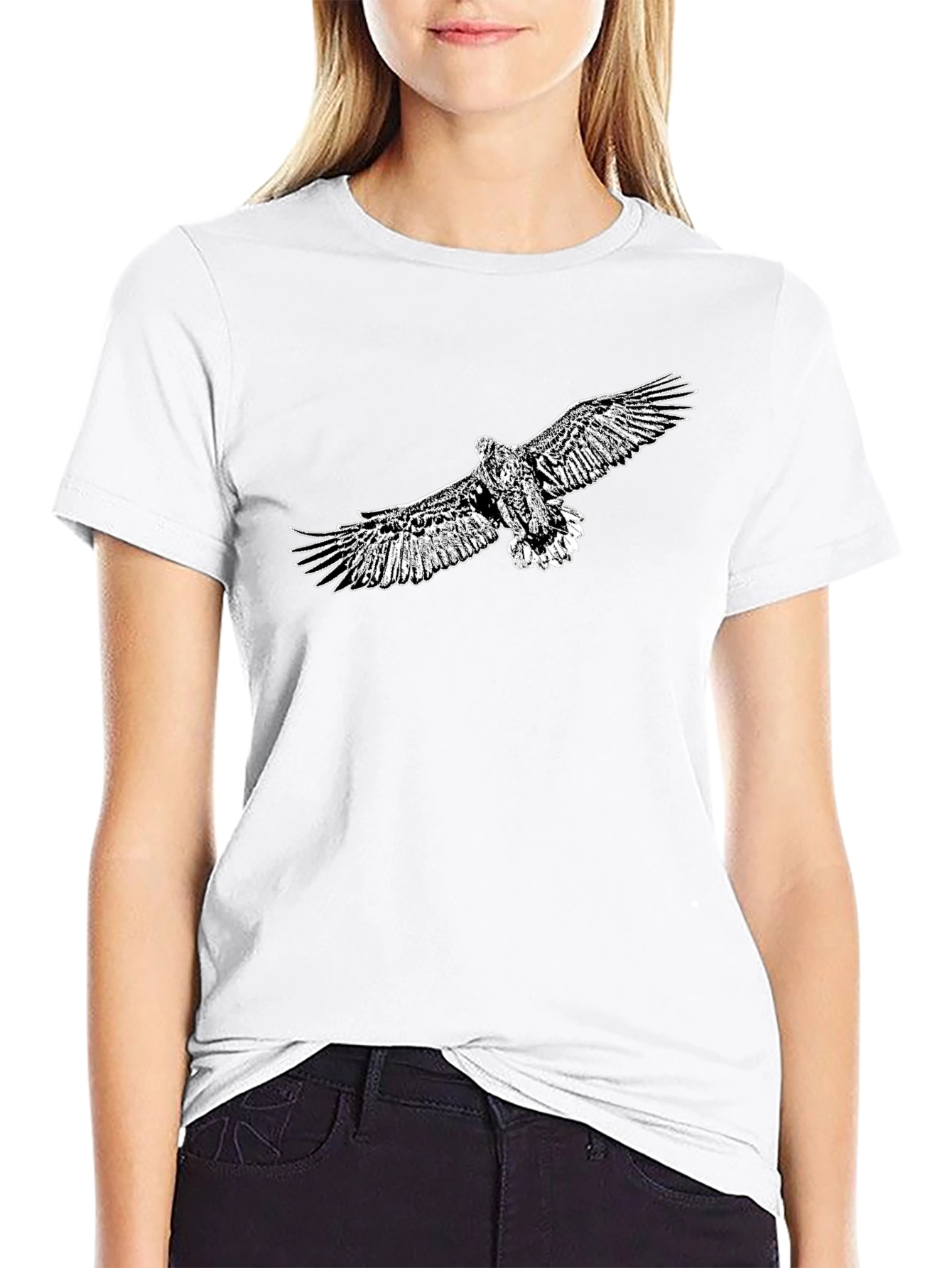 Mens Black Eagle Graphic Tee