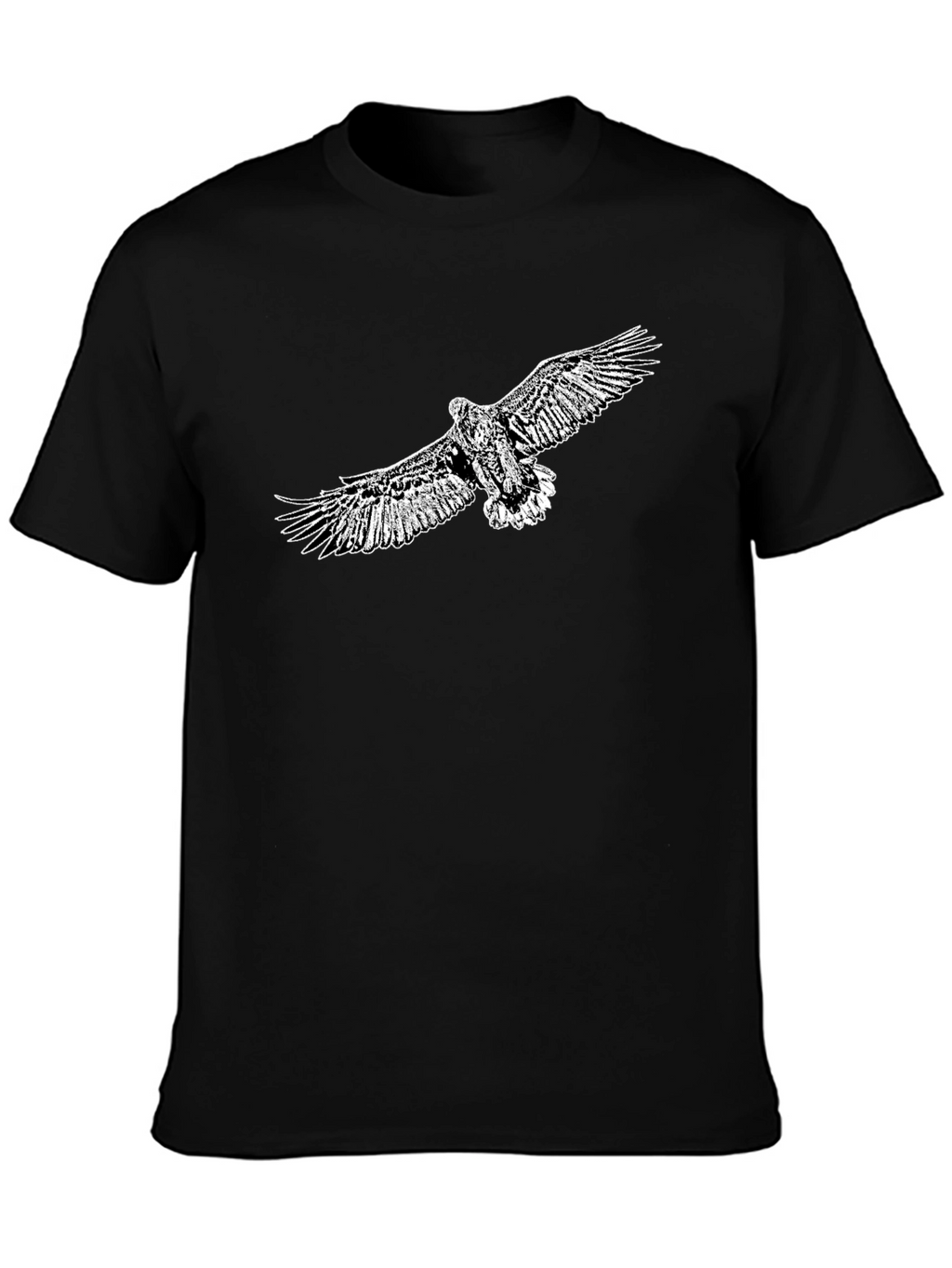 Mens Black Eagle Graphic Tee