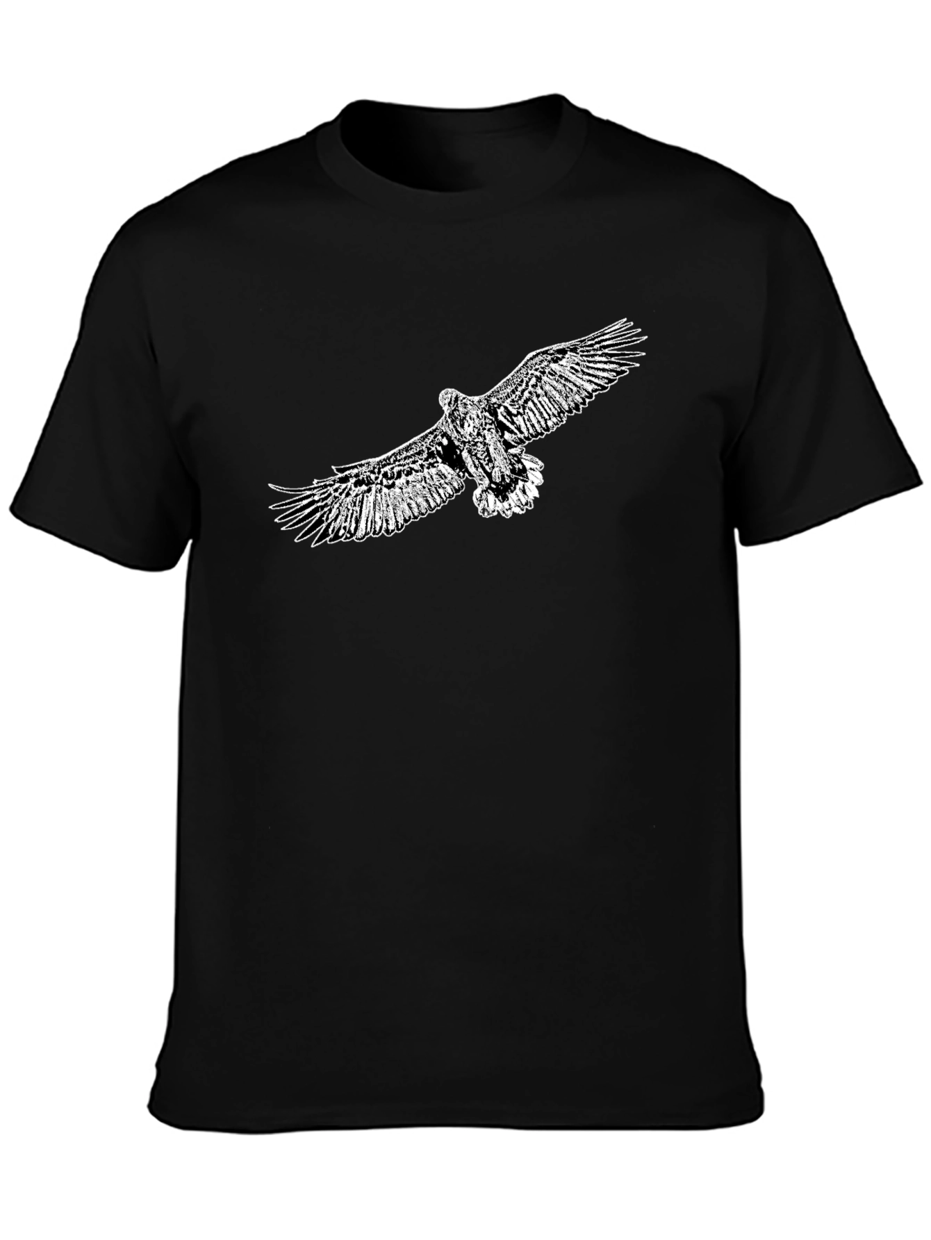 Mens Black Eagle Graphic Tee