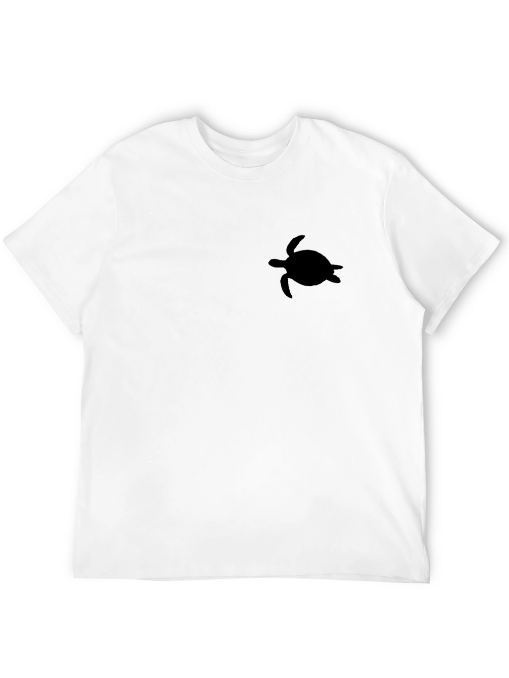 Mens Black Turtle Graphic Tee - Casual Comfort