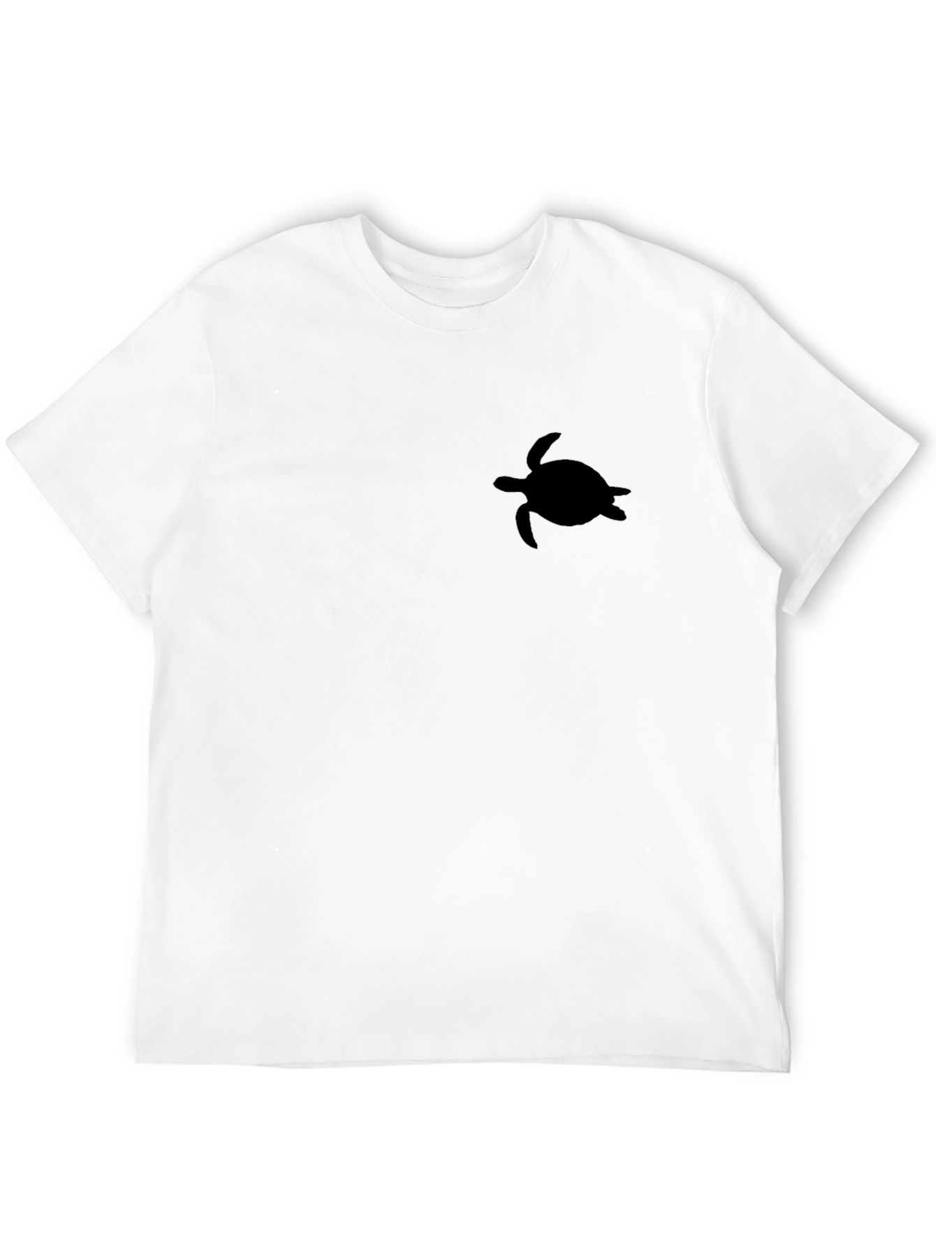 Mens Black Turtle Graphic Tee - Casual Comfort