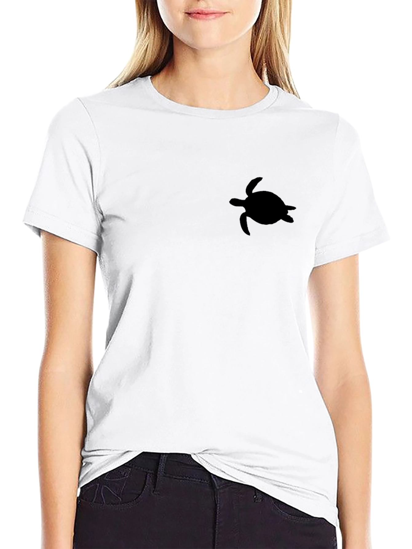 Mens Black Turtle Graphic Tee - Casual Comfort