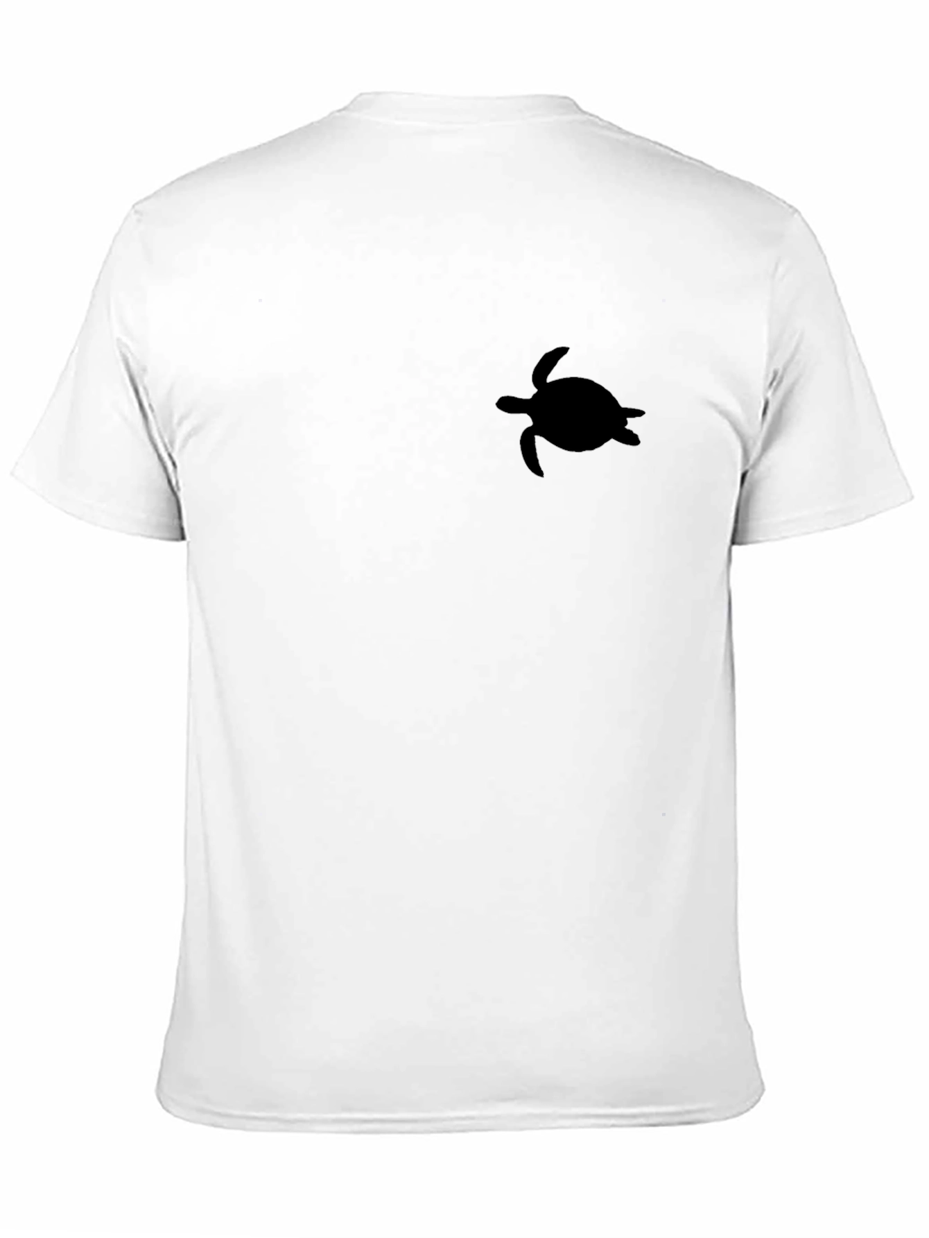 Mens Black Turtle Graphic Tee - Casual Comfort