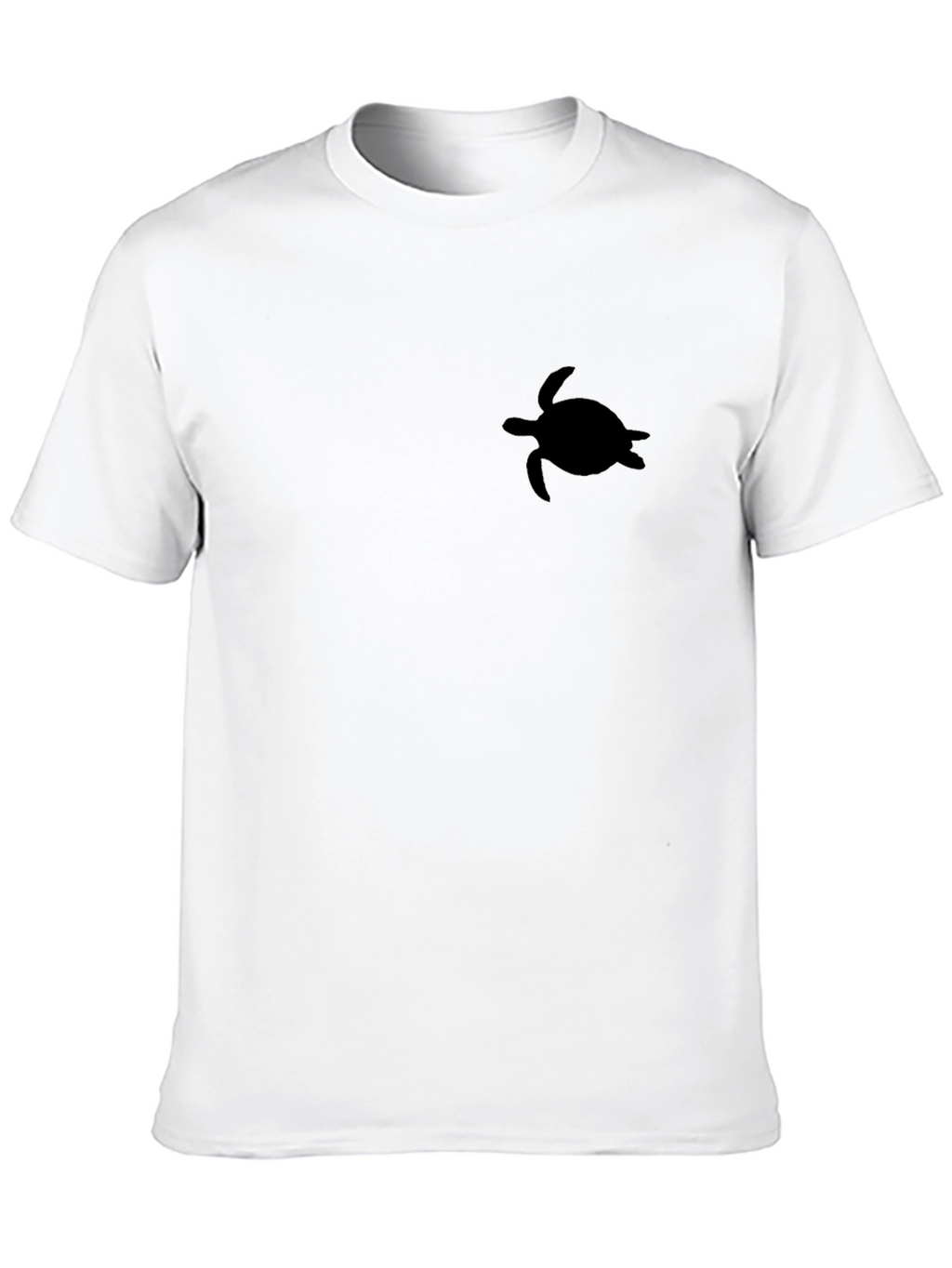 Mens Black Turtle Graphic Tee - Casual Comfort