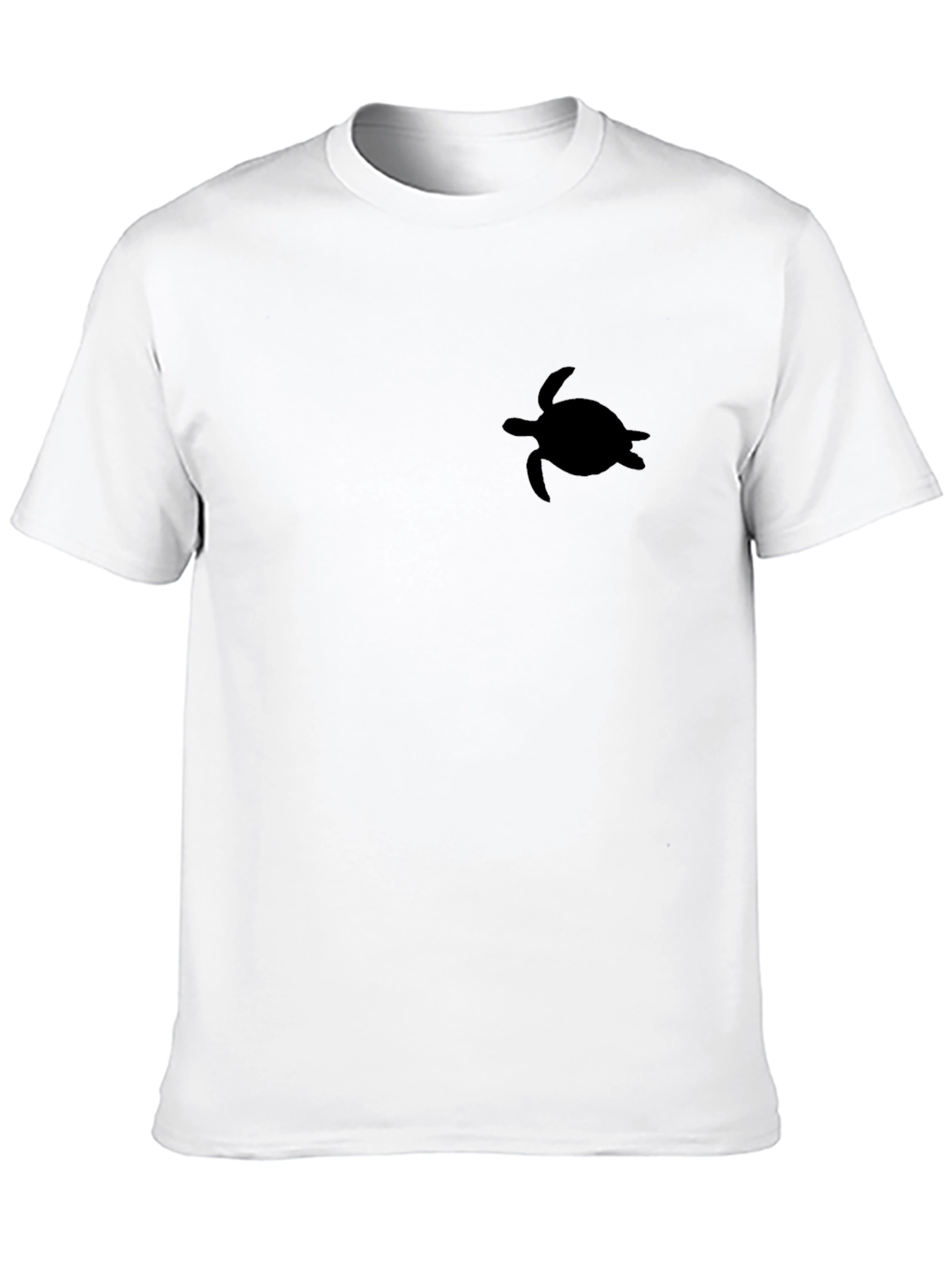 Mens Black Turtle Graphic Tee - Casual Comfort