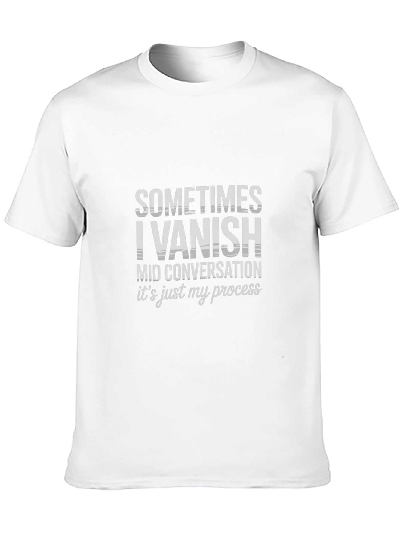 Funny Vanish Mid-Conversation Black T-Shirt
