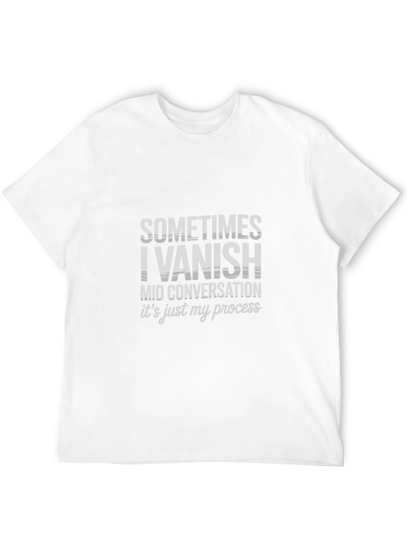 Funny Vanish Mid-Conversation Black T-Shirt