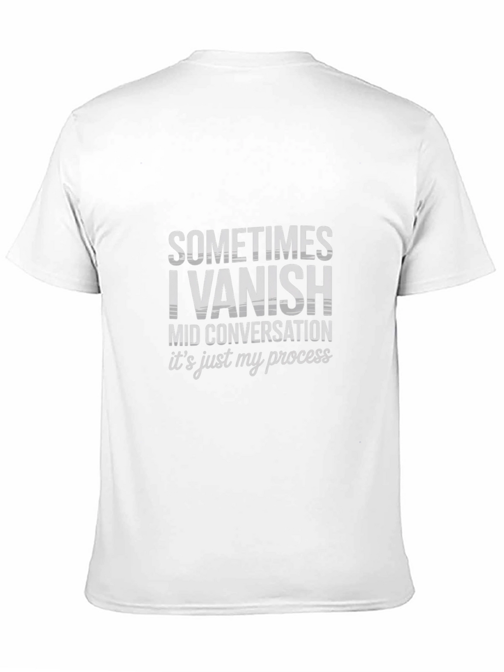 Funny Vanish Mid-Conversation Black T-Shirt