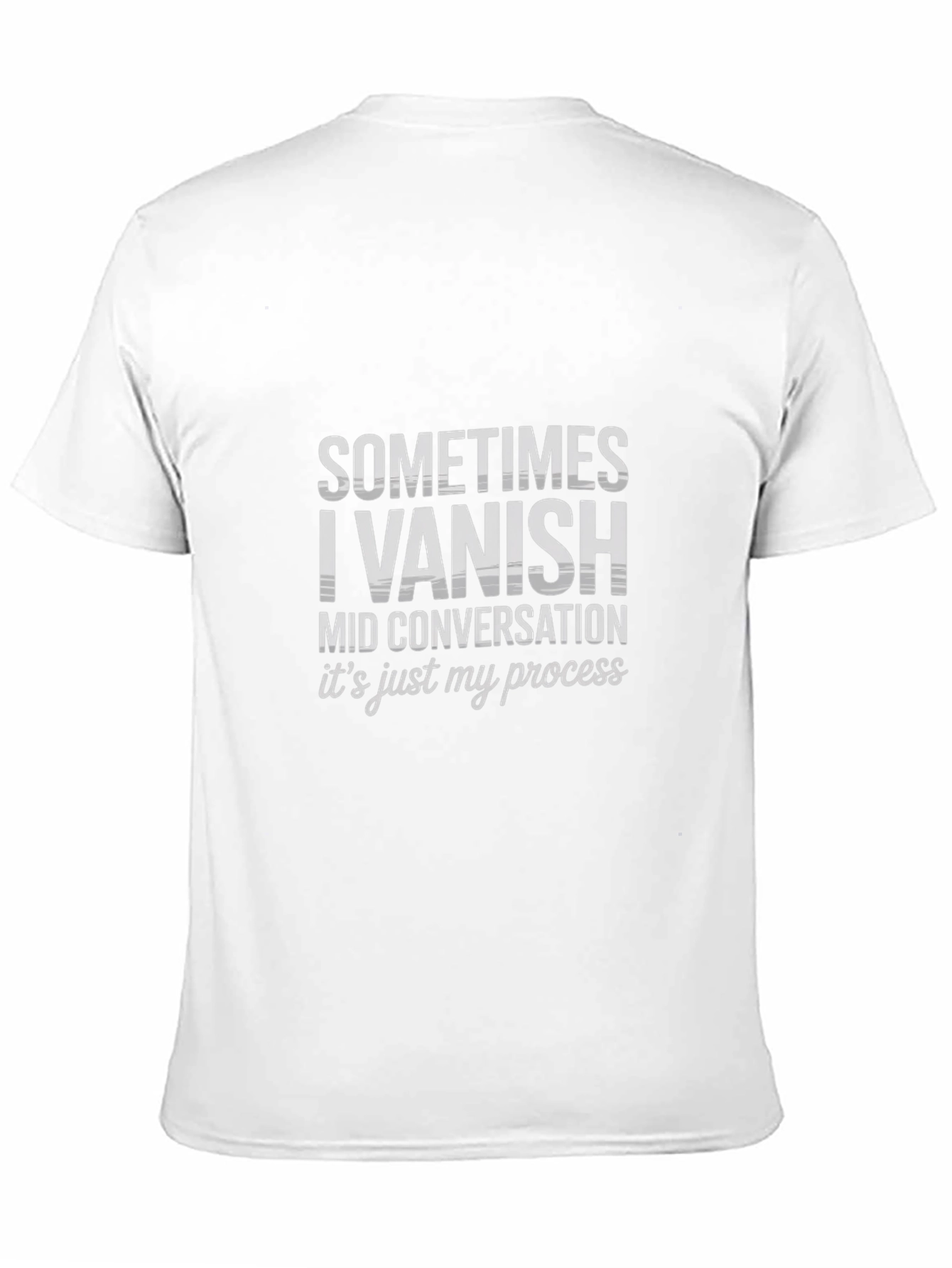 Funny Vanish Mid-Conversation Black T-Shirt