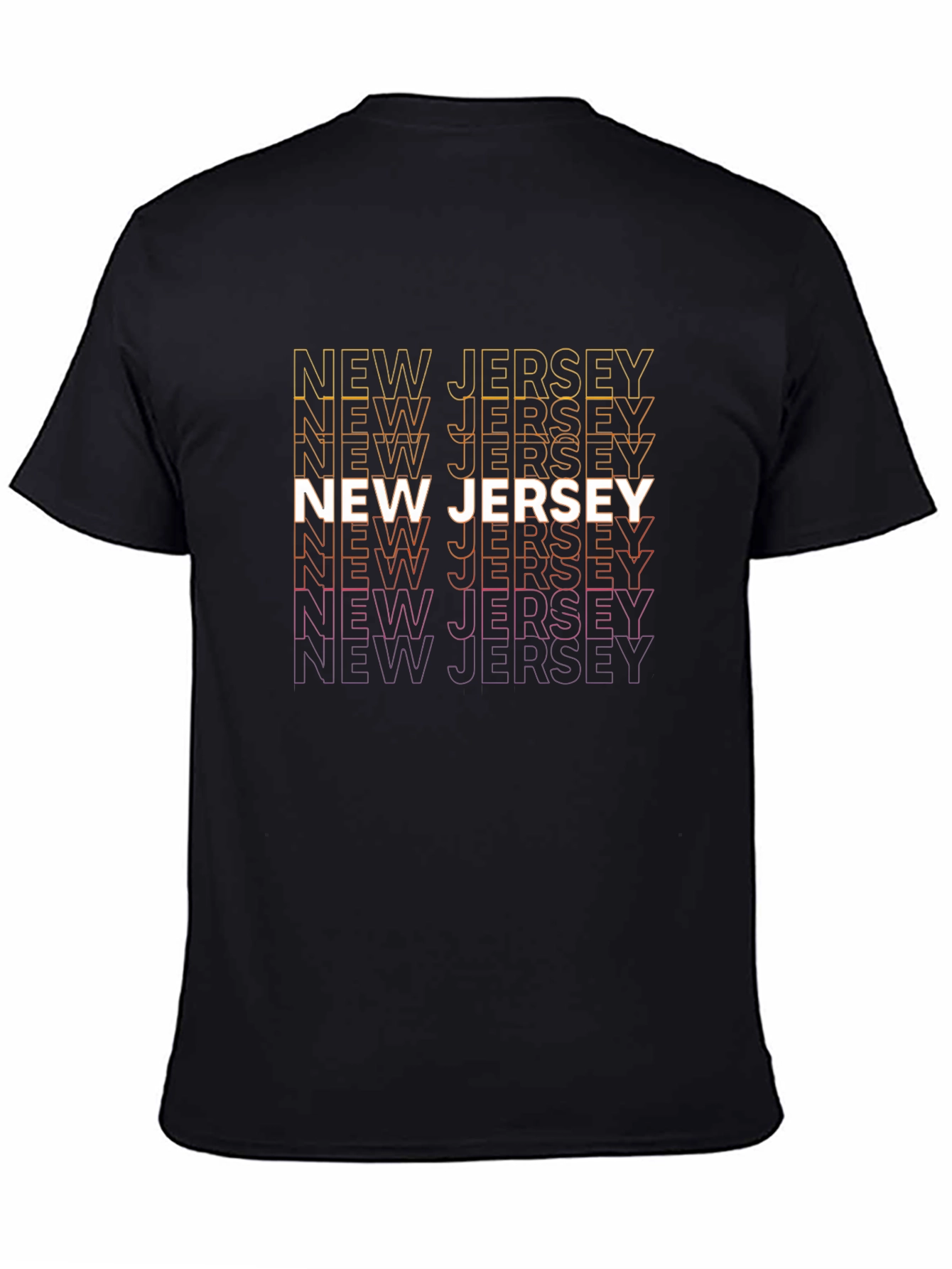 New Jersey Text Stack Graphic Tee - Modern NJ Pride