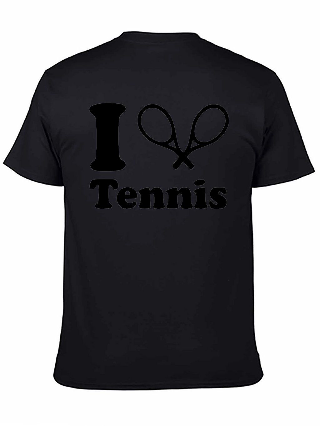 I Love Tennis Graphic T-Shirt - Black