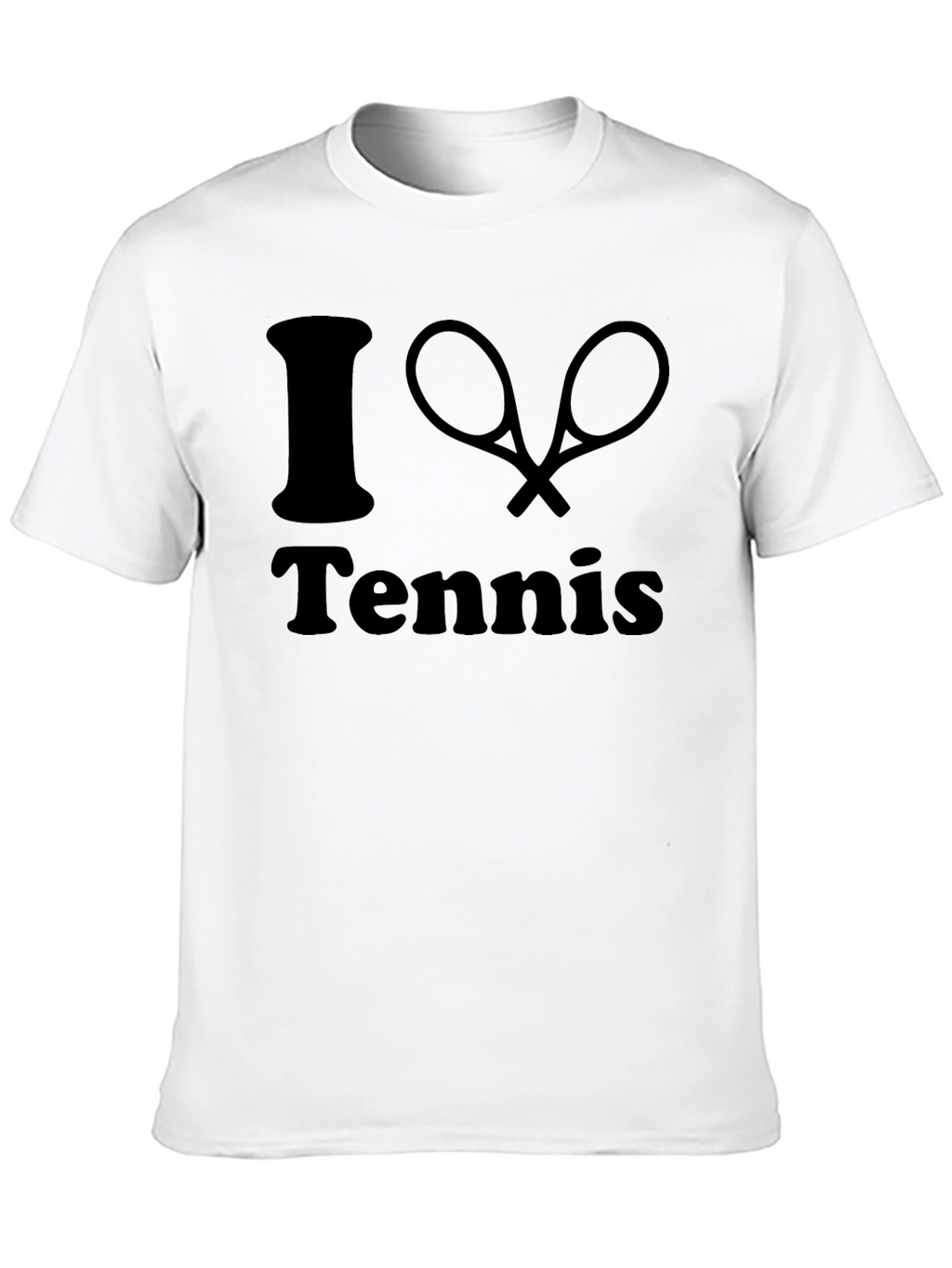 I Love Tennis Graphic T-Shirt - Black
