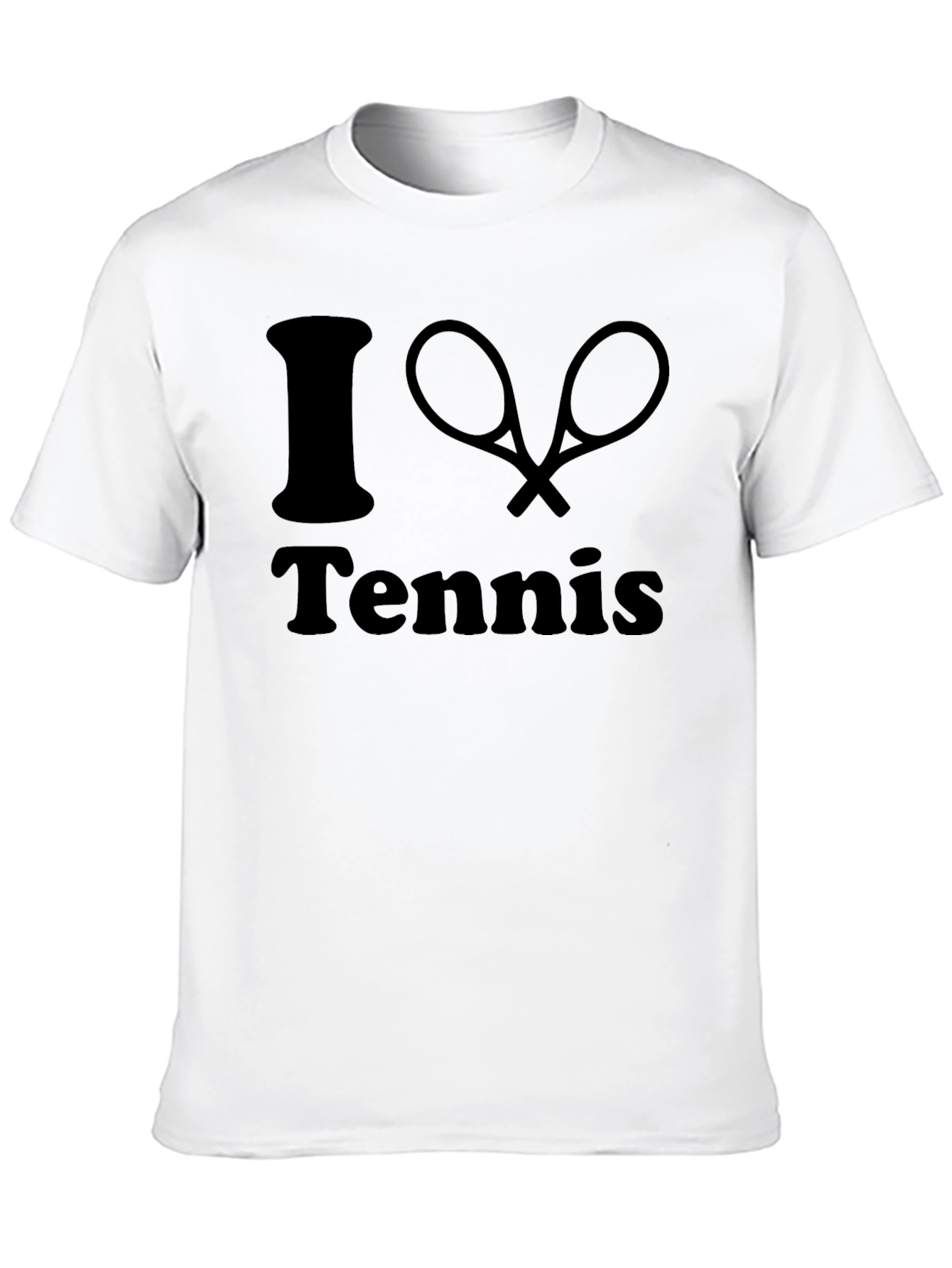 I Love Tennis Graphic T-Shirt - Black
