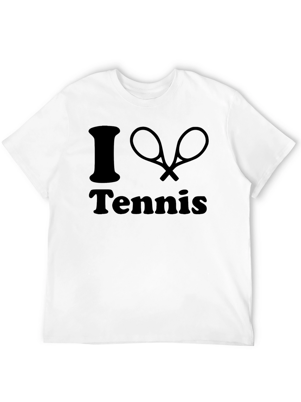 I Love Tennis Graphic T-Shirt - Black