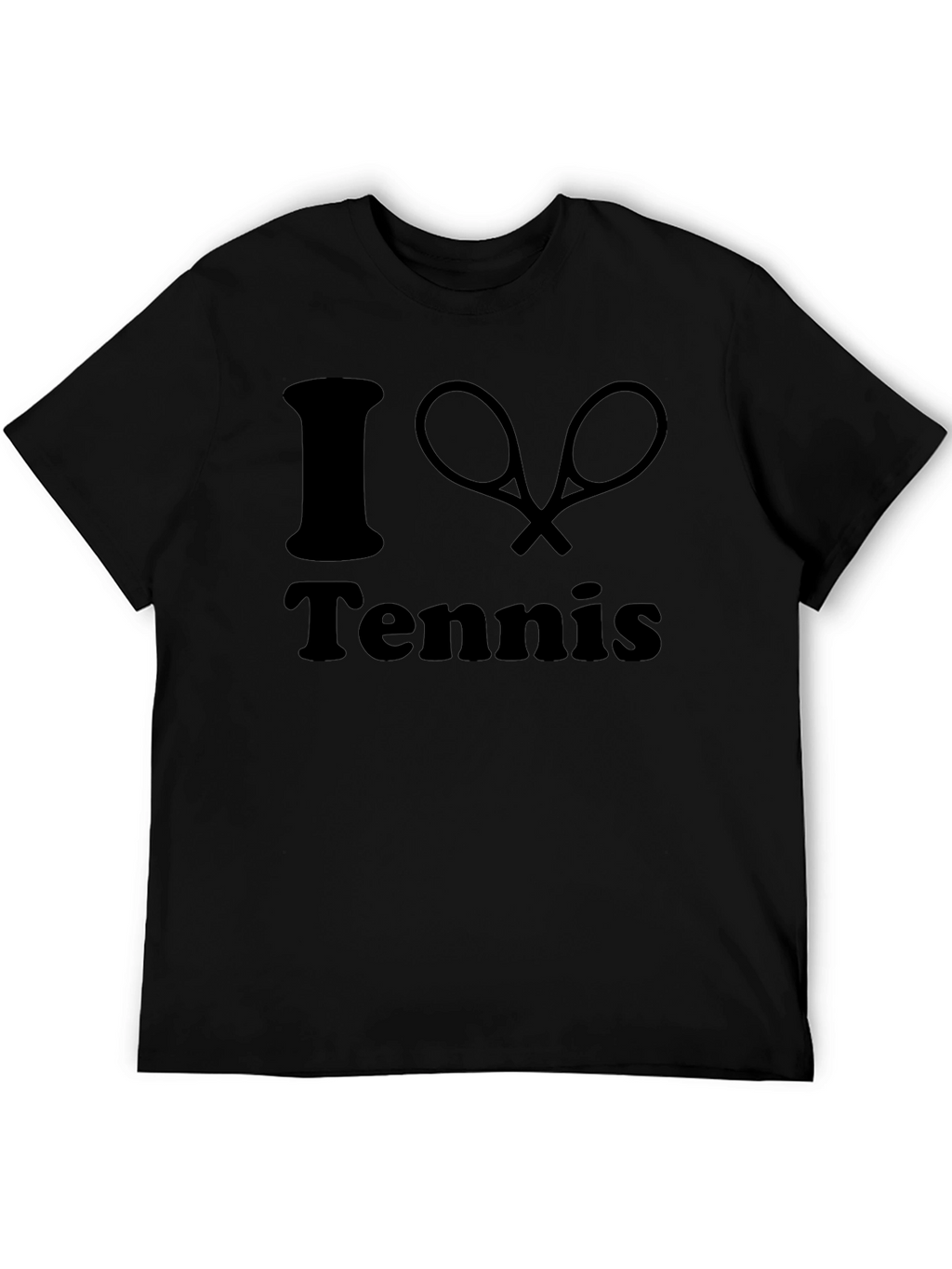 I Love Tennis Graphic T-Shirt - Black