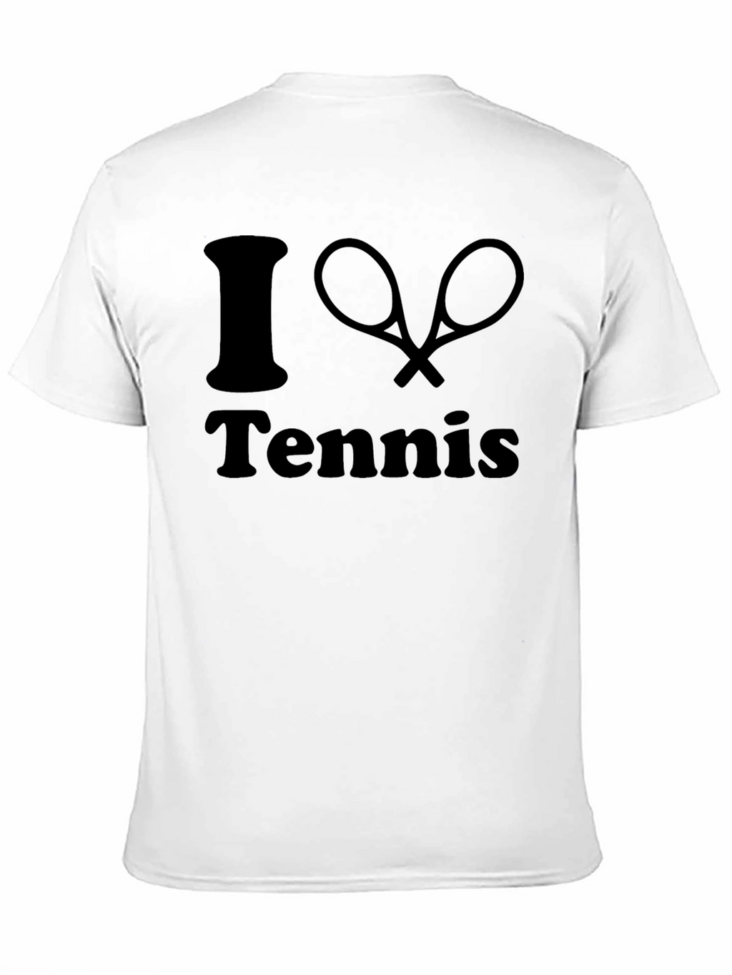 I Love Tennis Graphic T-Shirt - Black