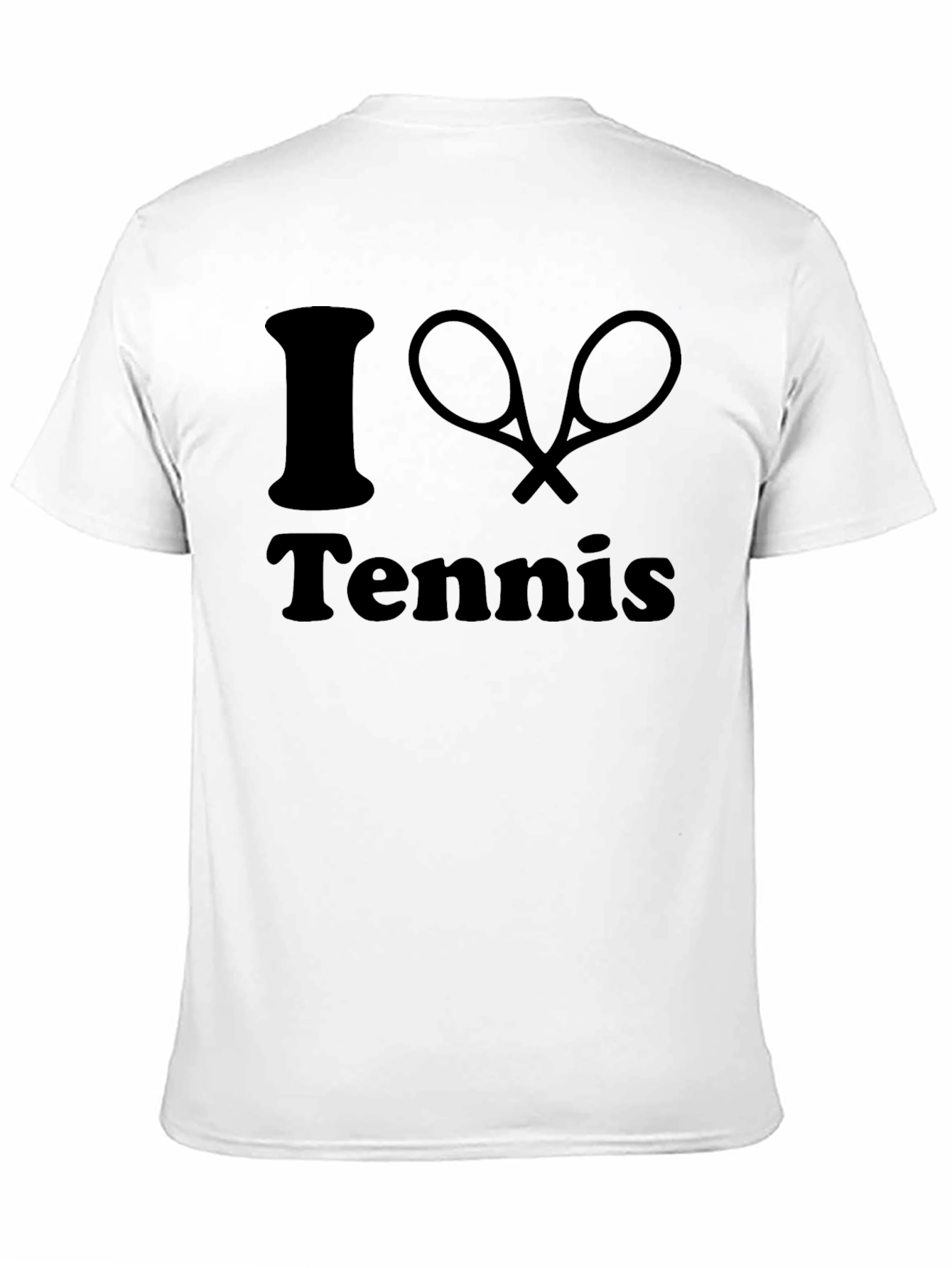 I Love Tennis Graphic T-Shirt - Black