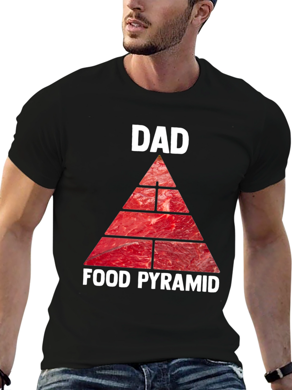 Dad Food Pyramid T-Shirt - Meat Lovers Tee