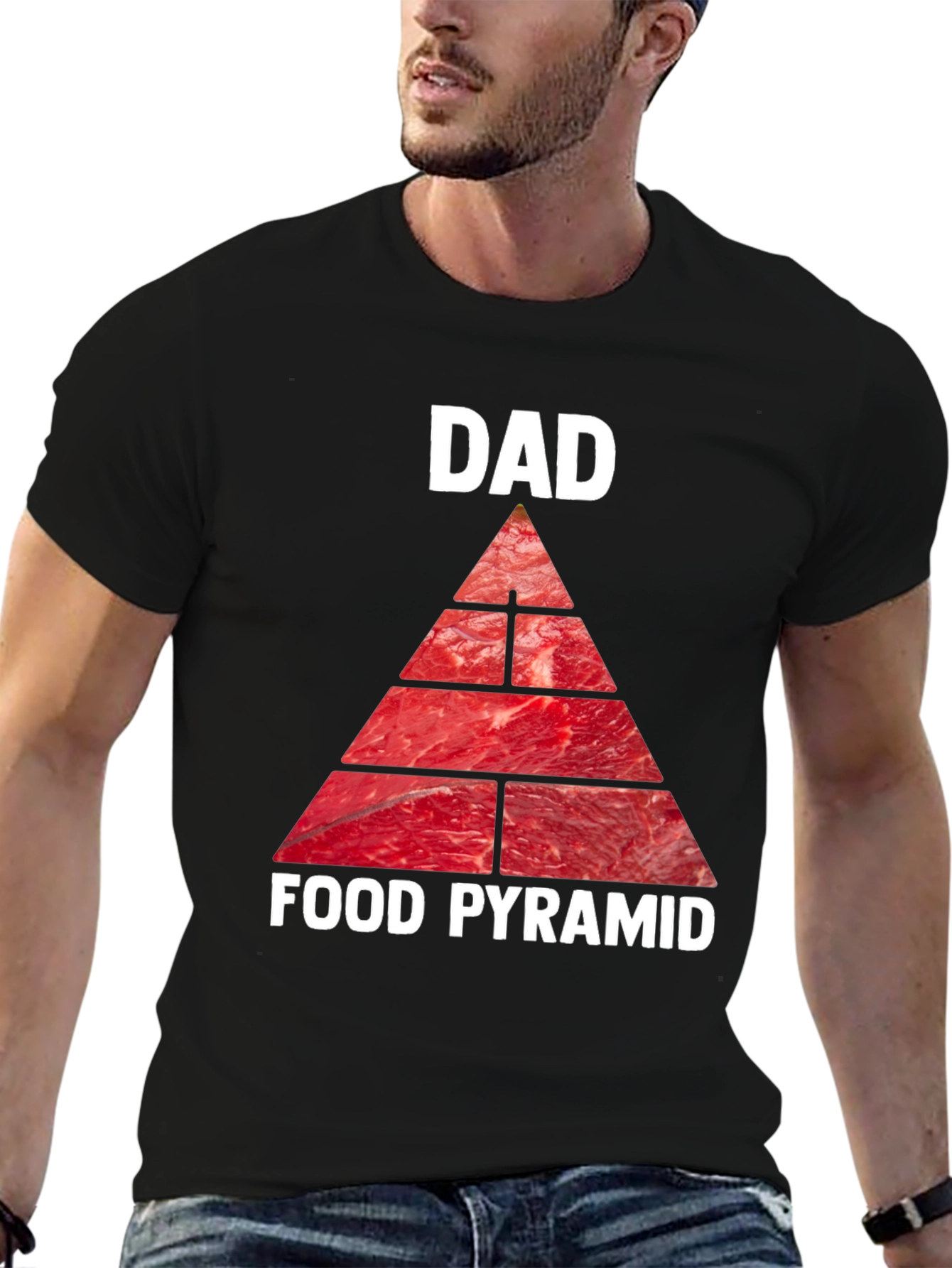 Dad Food Pyramid T-Shirt - Meat Lovers Tee