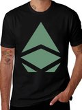 Geometric Graphic Print Tee - Modern Style