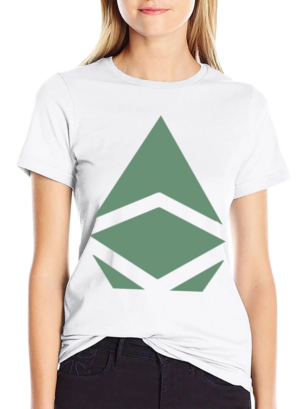 Geometric Graphic Print Tee - Modern Style