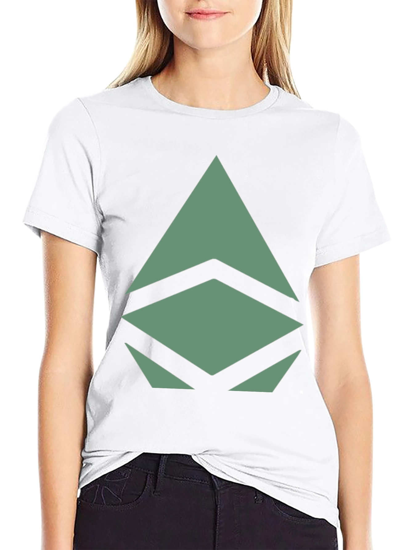 Geometric Graphic Print Tee - Modern Style