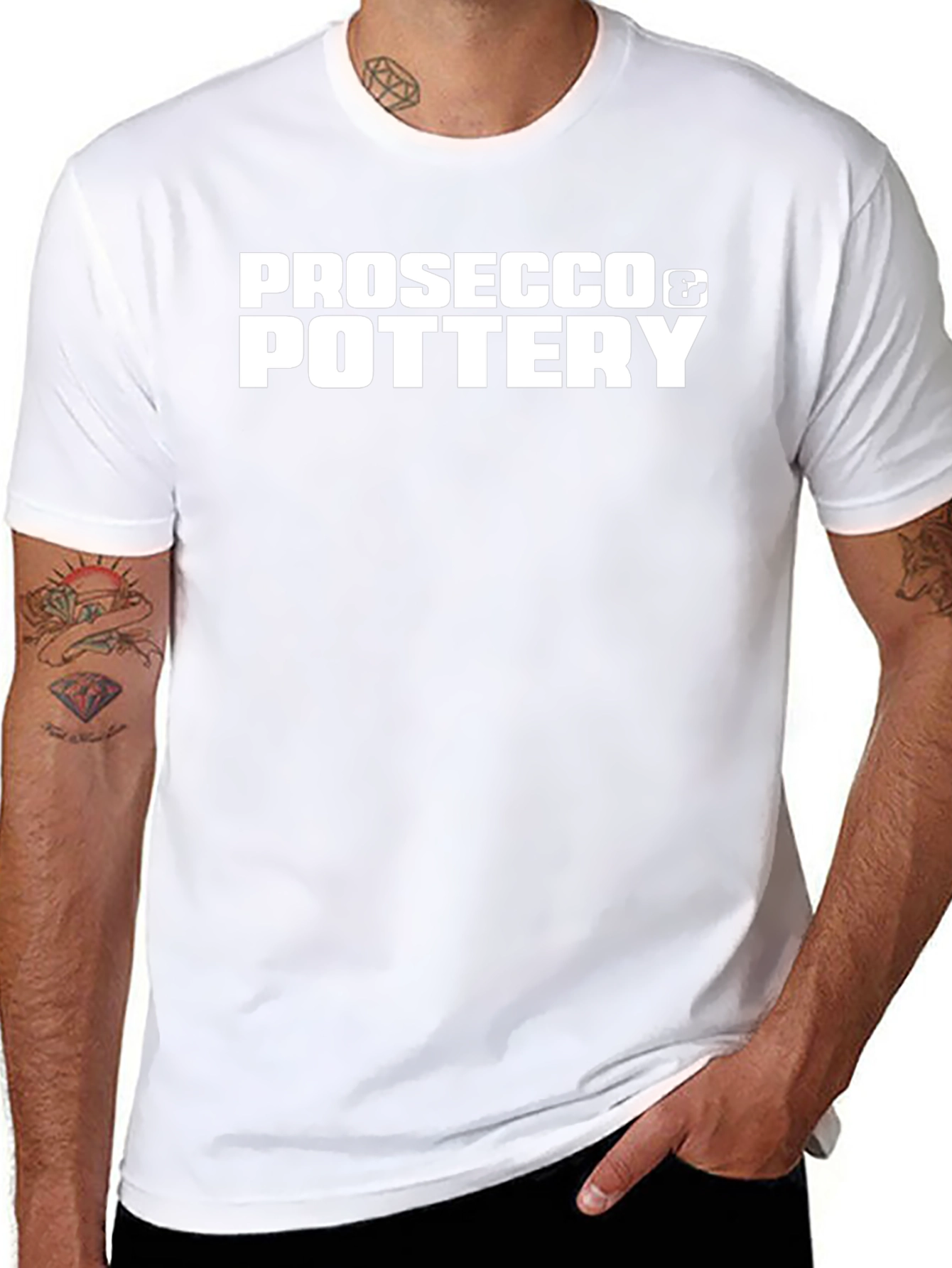 Prosecco & Pottery Black T-Shirt