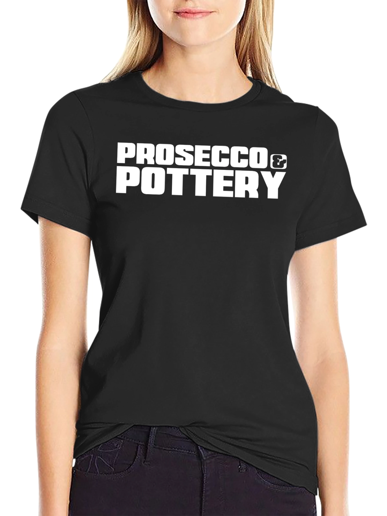 Prosecco & Pottery Black T-Shirt
