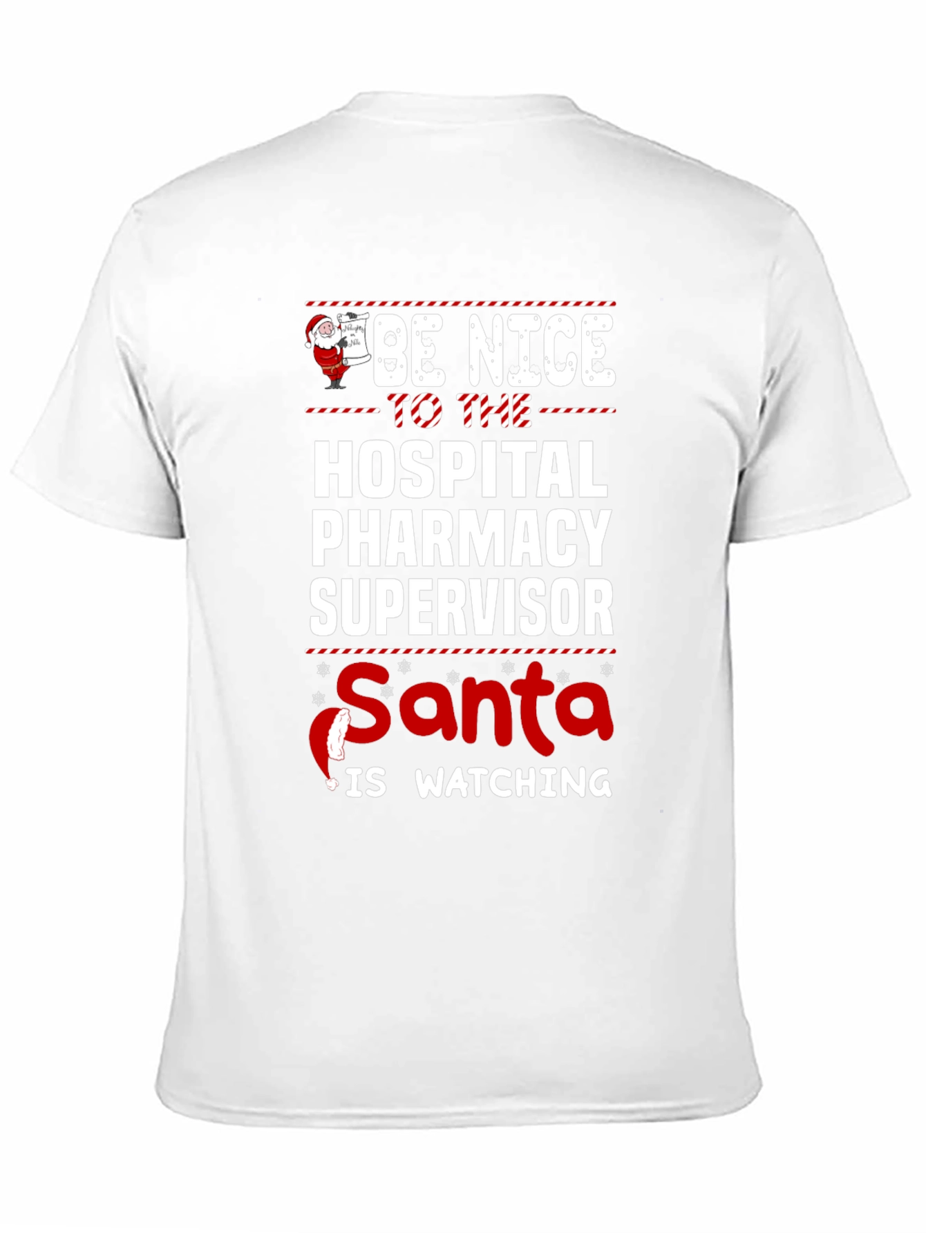 Hospital Pharmacy Supervisor Santa Holiday T-Shirt