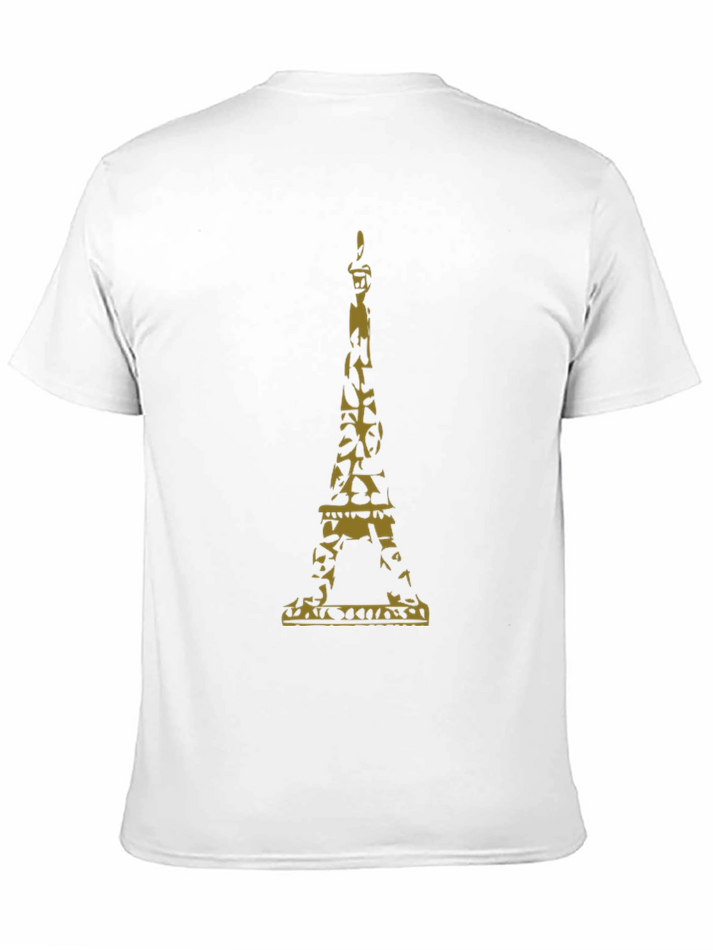 Eiffel Tower Camo Graphic Black T-Shirt