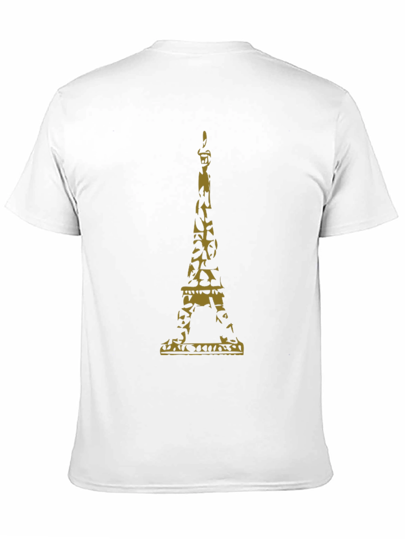 Eiffel Tower Camo Graphic Black T-Shirt