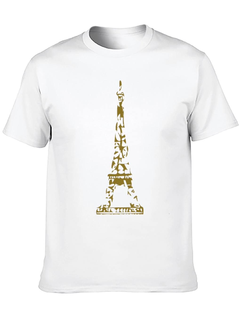 Eiffel Tower Camo Graphic Black T-Shirt