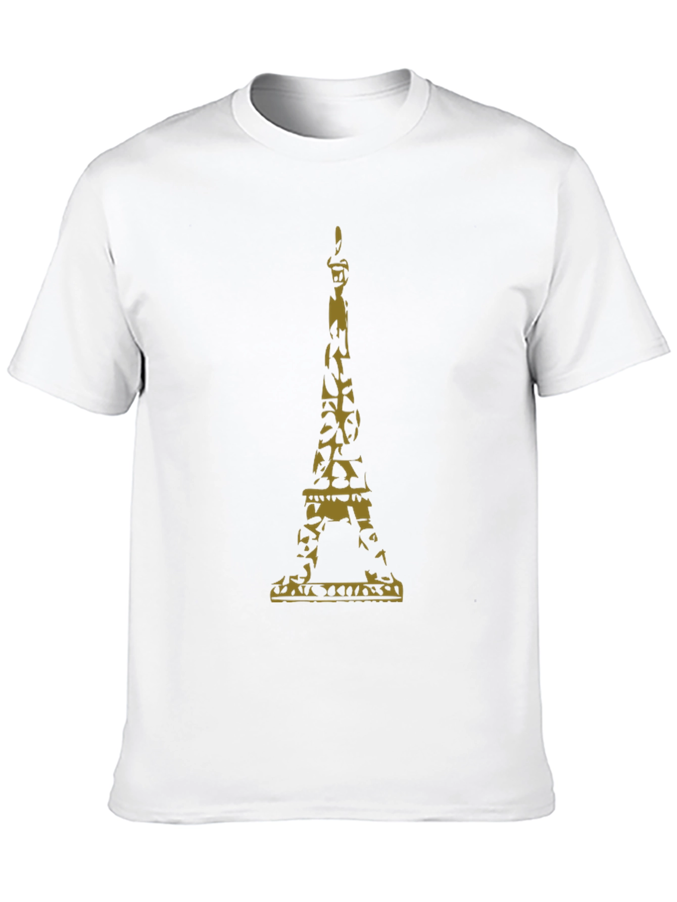 Eiffel Tower Camo Graphic Black T-Shirt