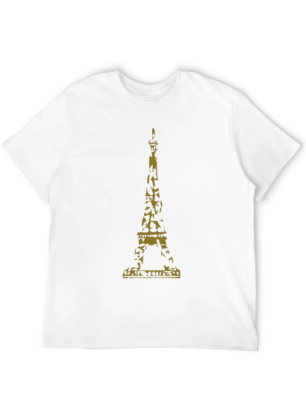 Eiffel Tower Camo Graphic Black T-Shirt