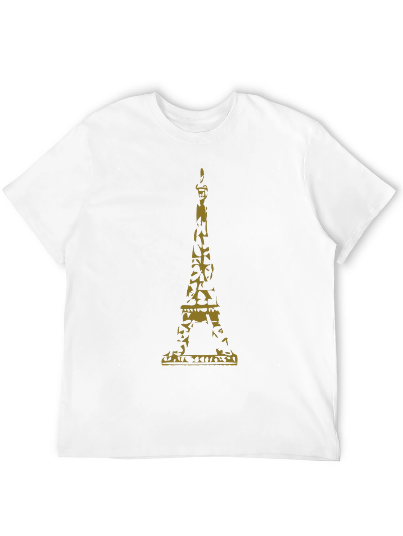 Eiffel Tower Camo Graphic Black T-Shirt