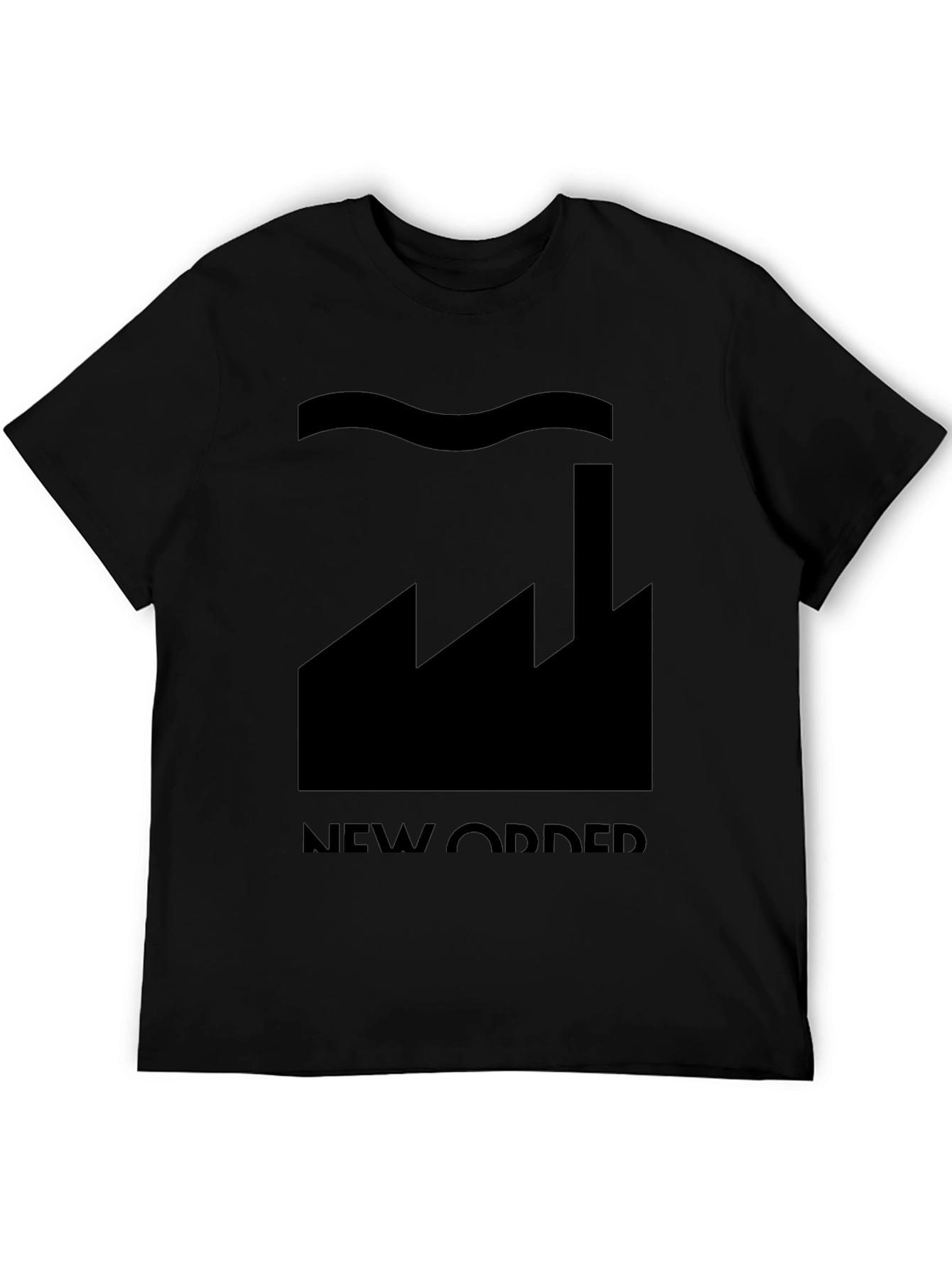 New Order Factory Records Inspired Graphic Tee - Black