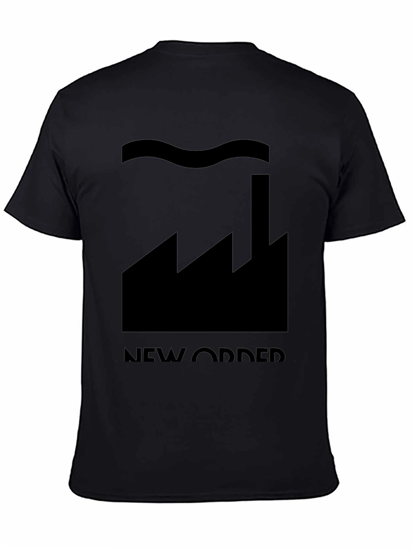New Order Factory Records Inspired Graphic Tee - Black