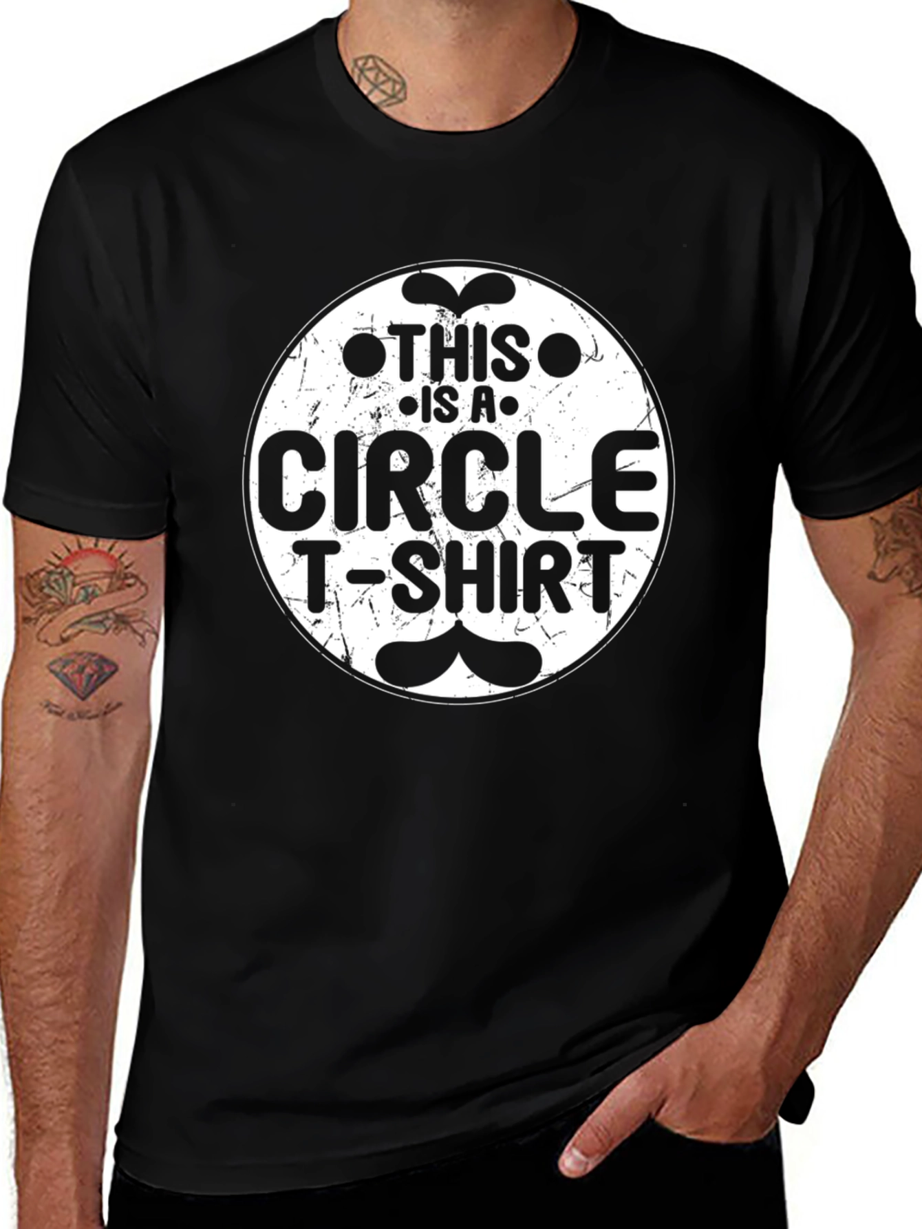 Funny Circle T-Shirt - Graphic Design Tee