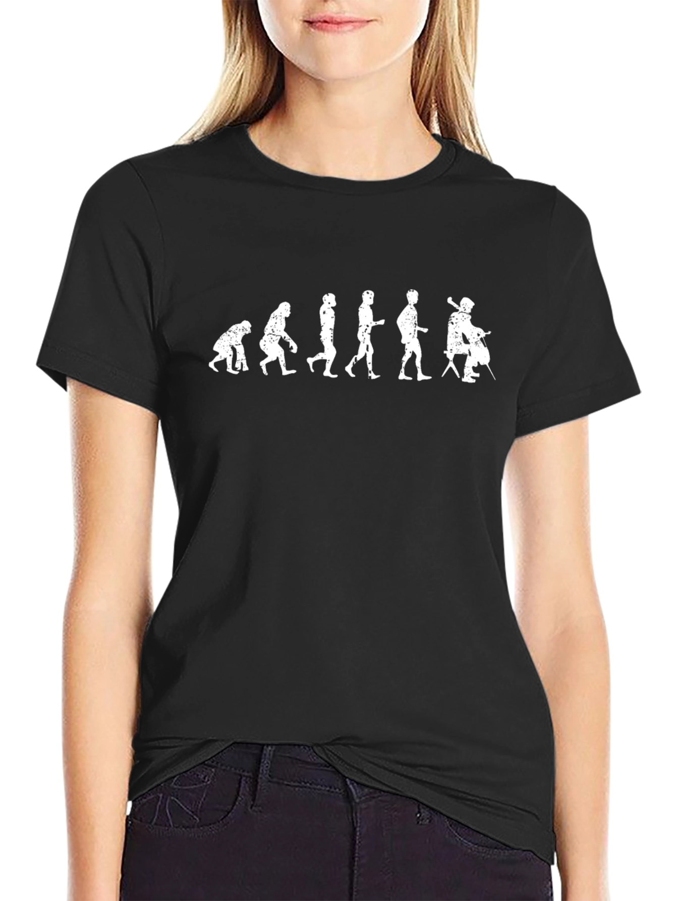 Evolution of Cello Player T-Shirt