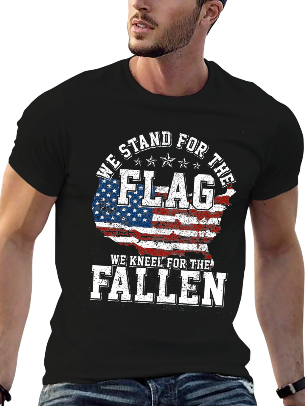 Patriotic We Stand For the Flag T-Shirt
