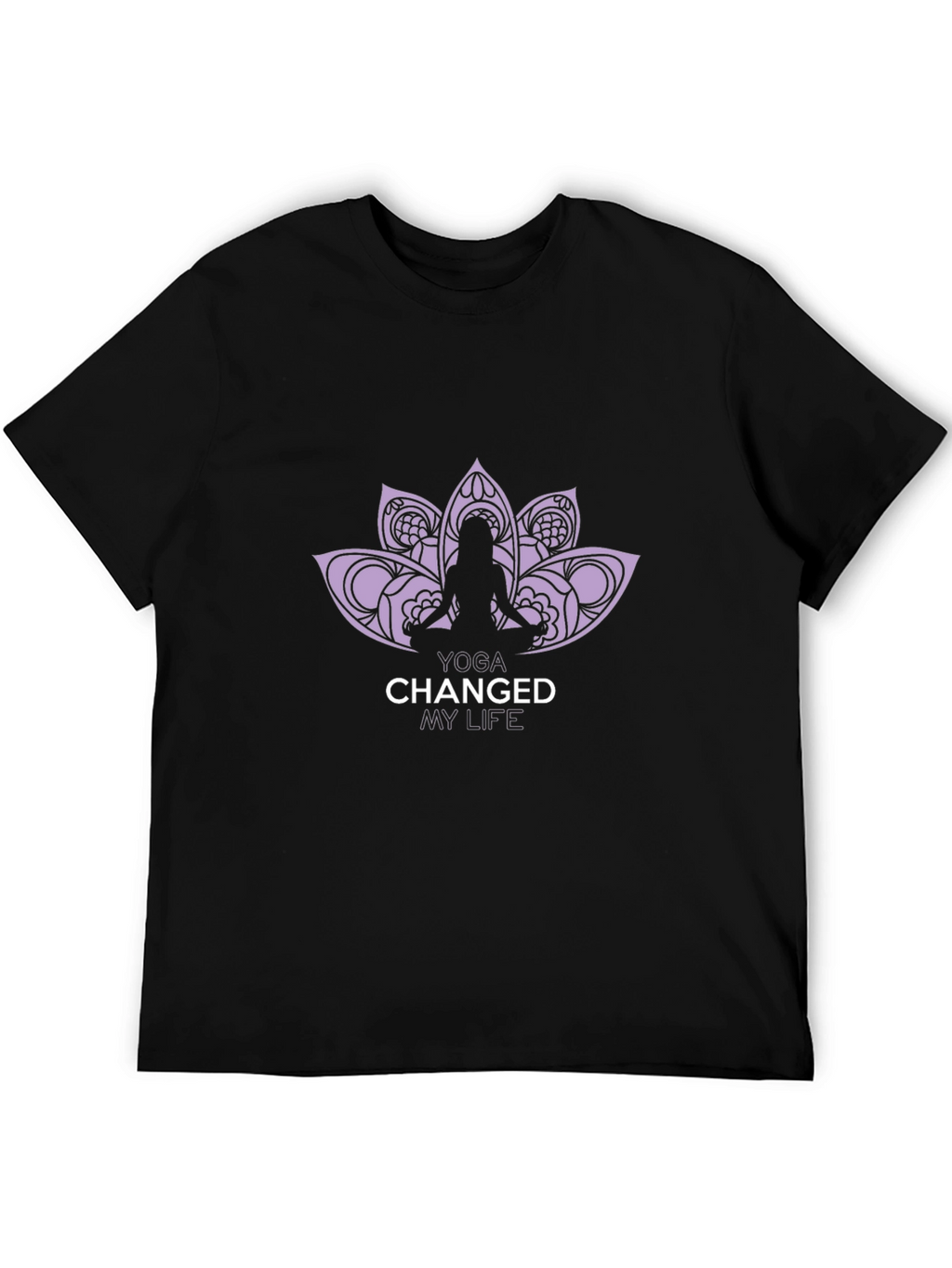 Yoga Changed My Life Black Graphic Tee