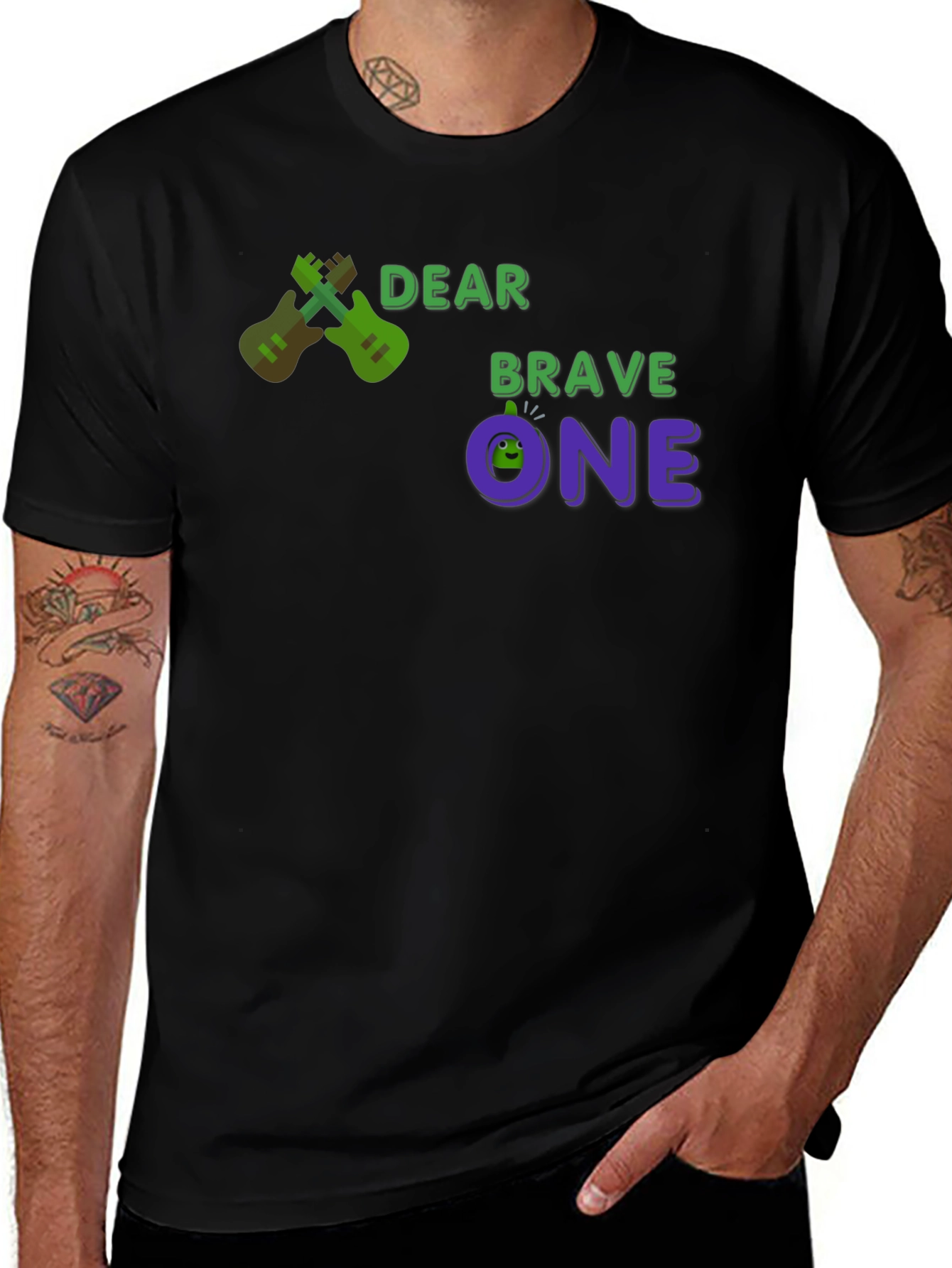 Dear Brave One T-Shirt - Guitar Design