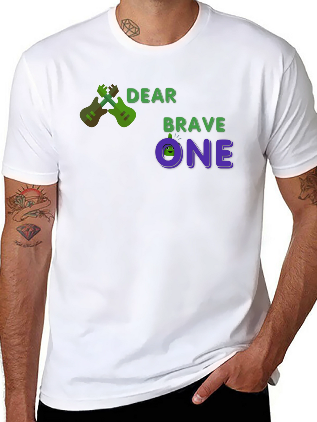 Dear Brave One T-Shirt - Guitar Design