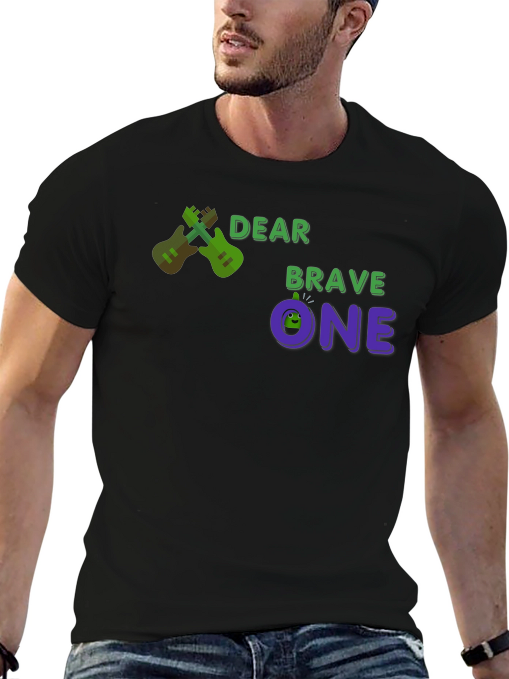 Dear Brave One T-Shirt - Guitar Design