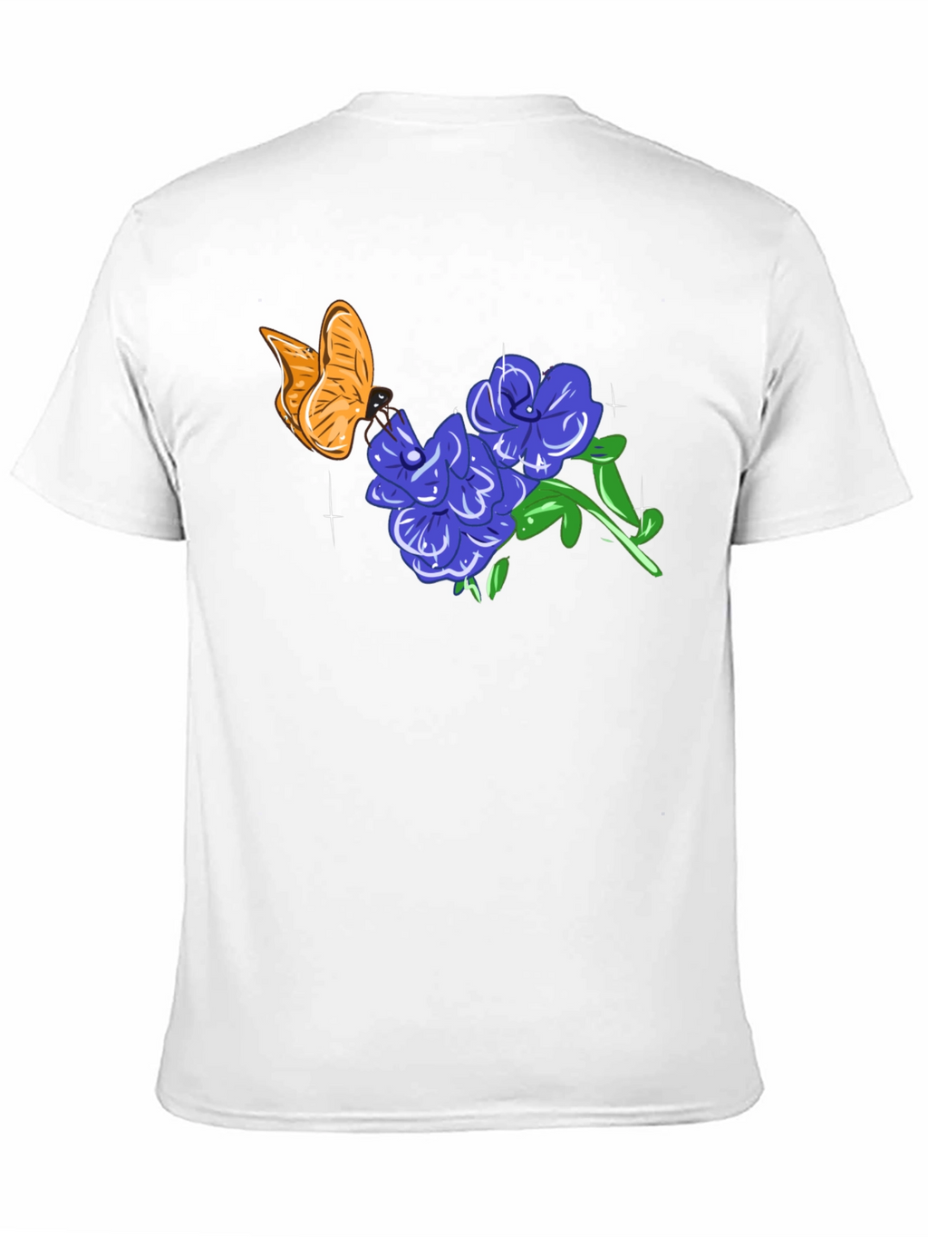 Butterfly & Floral Graphic T-Shirt