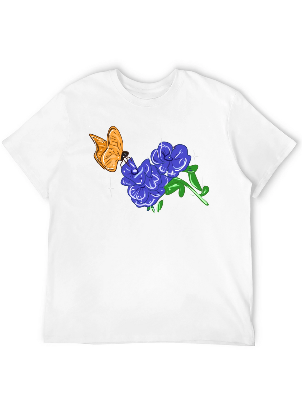 Butterfly & Floral Graphic T-Shirt
