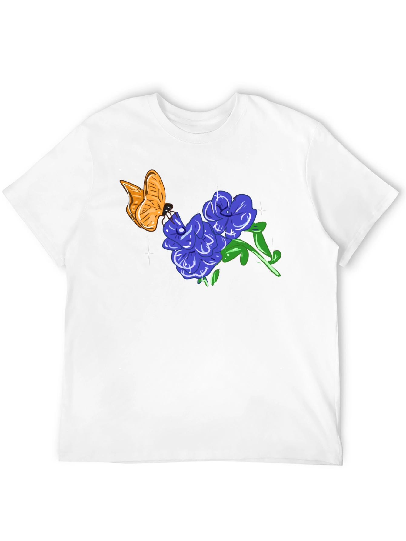 Butterfly & Floral Graphic T-Shirt