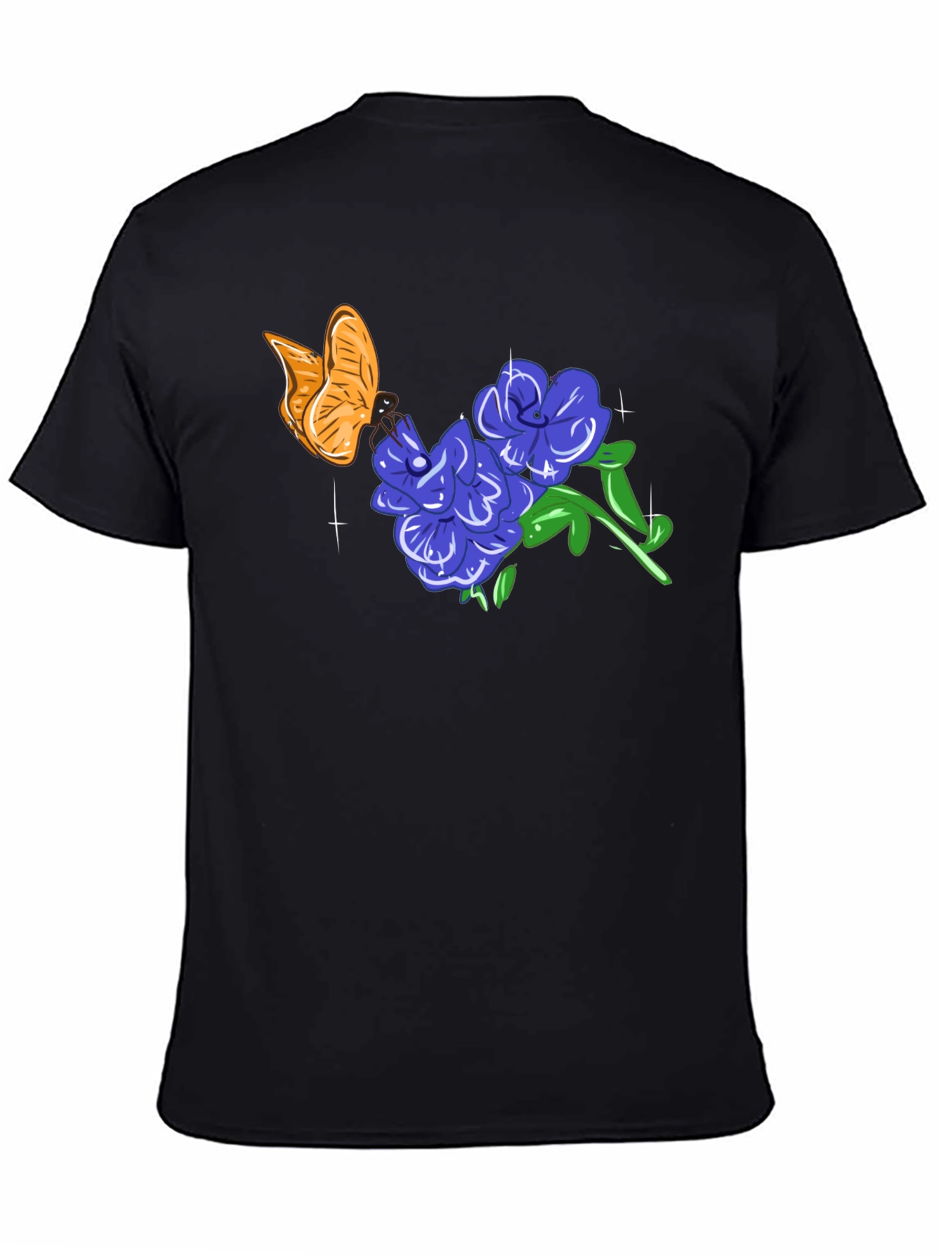 Butterfly & Floral Graphic T-Shirt