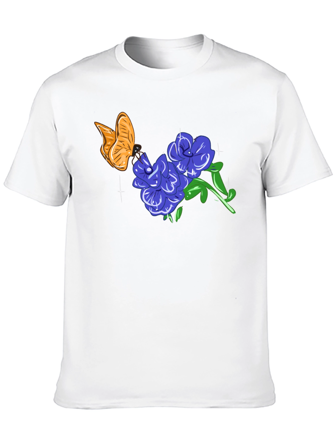 Butterfly & Floral Graphic T-Shirt