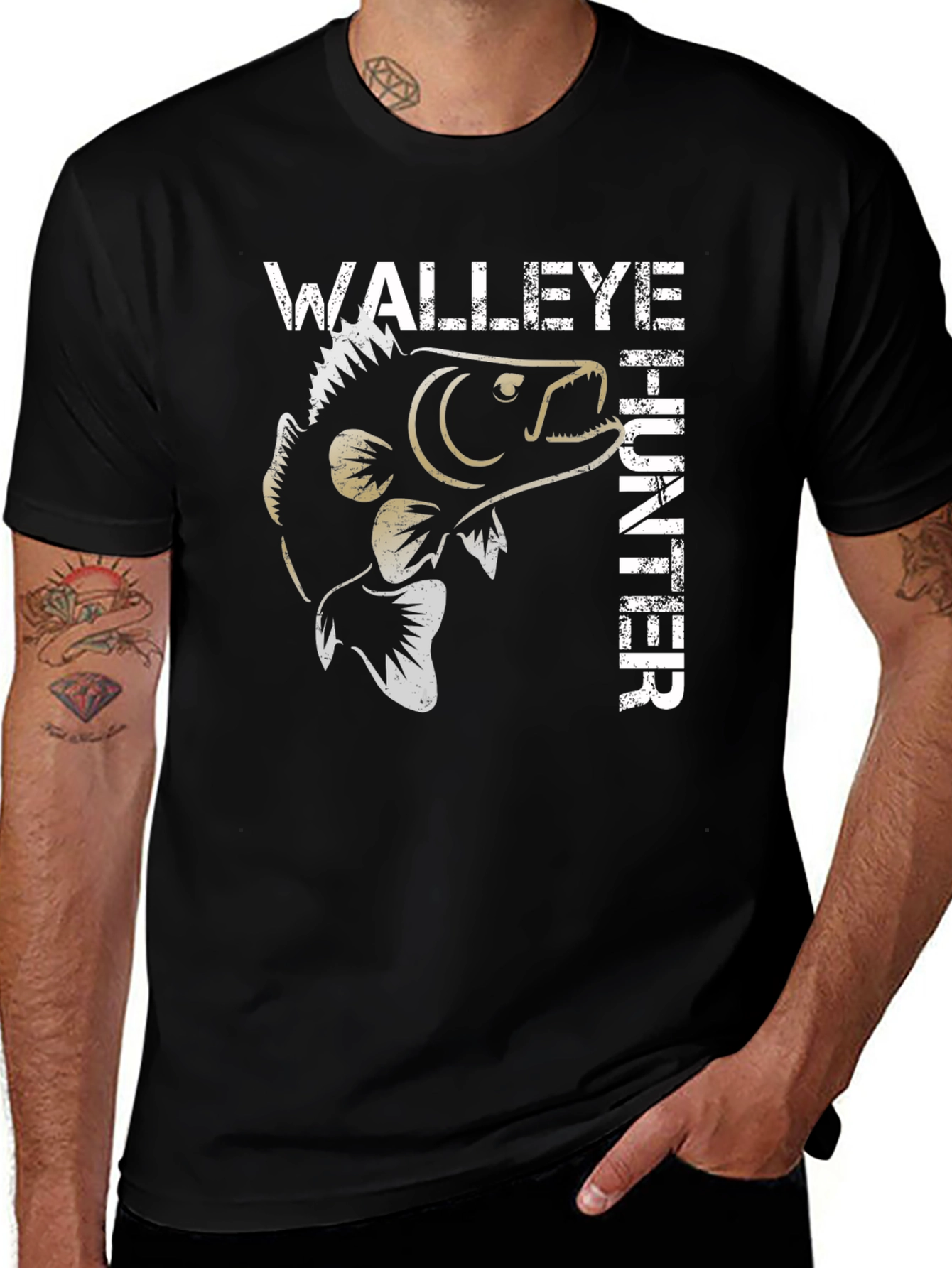 Walleye Hunter Graphic T-Shirt